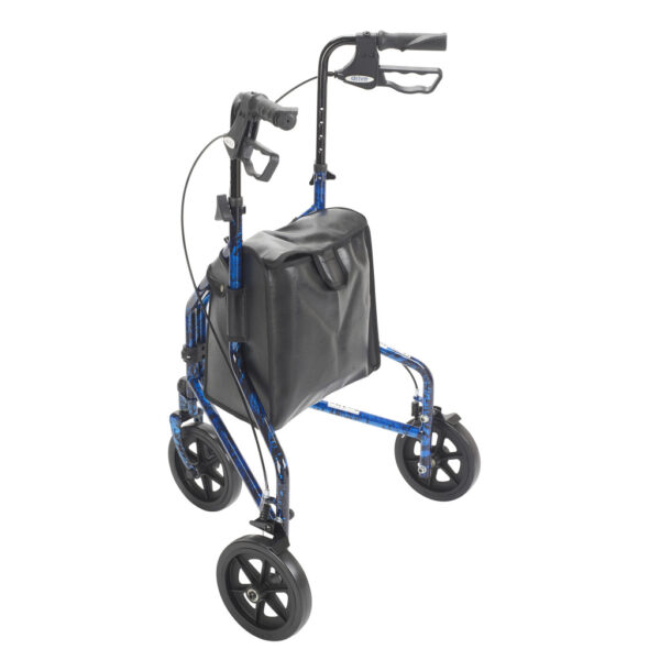 Deluxe 3 Wheel Aluminum Rollator, 7.5" Casters - Image 6