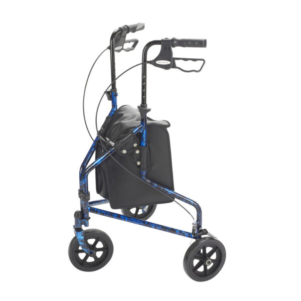 Deluxe 3 Wheel Aluminum Rollator, 7.5" Casters - Image 5