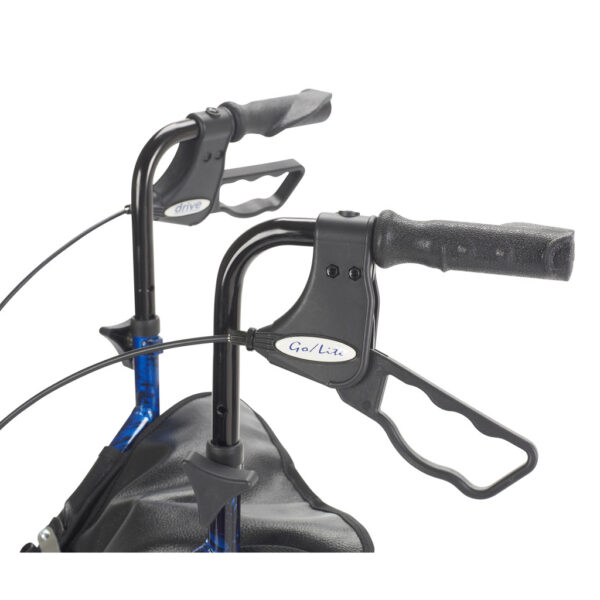 Deluxe 3 Wheel Aluminum Rollator, 7.5" Casters - Image 3