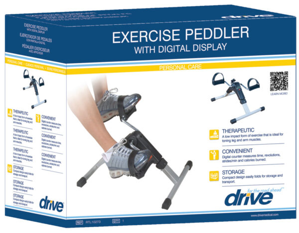 Folding Exercise Peddler with Electronic Display - Image 2