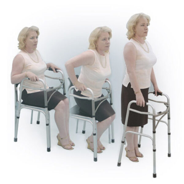Deluxe Folding Walker, Two Button - Image 2