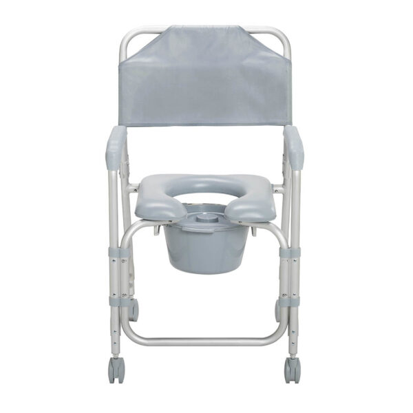 Aluminum Shower Chair and Commode with Casters - Image 4