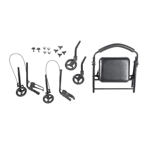 Travel Rollator, Black - Image 3