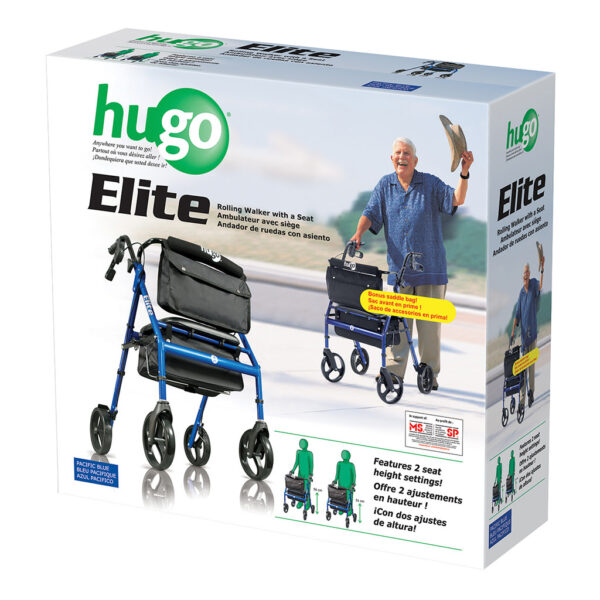 Hugo Elite Rolling walker with a Seat - Image 4