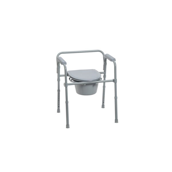 Folding Steel Commode Combo with Absorbent Commode Liners - Image 7