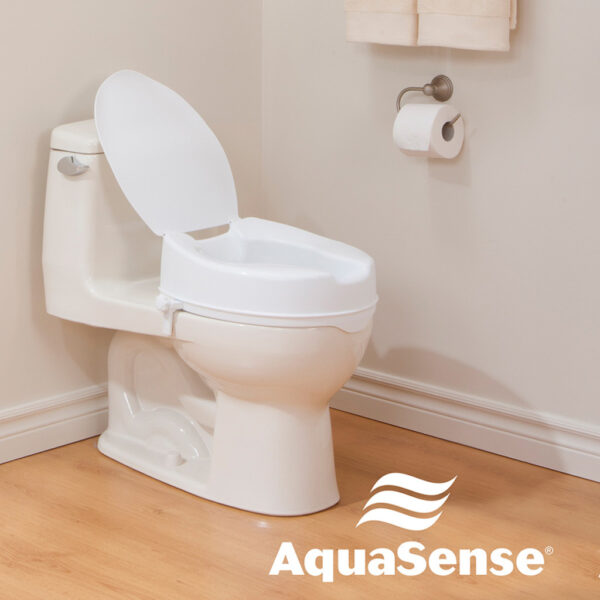 AquaSense Raised Toilet Seat with Lid - Image 2