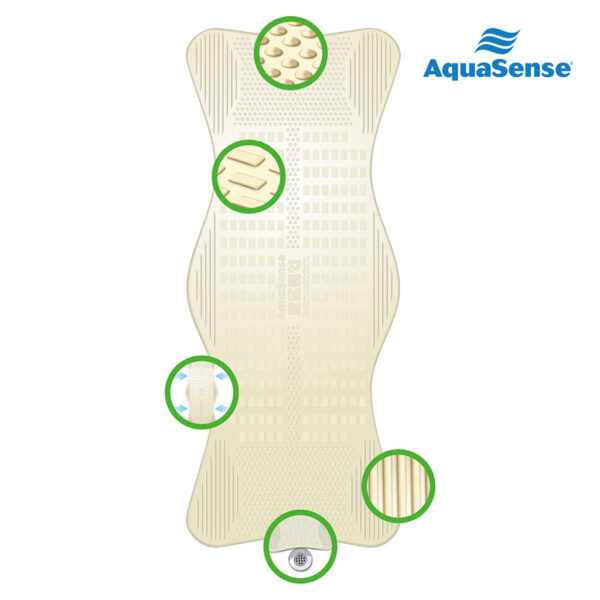 AquaSense Bath Mat, Contoured with Invigorating Massage Zones - Image 2
