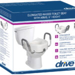 Premium Plastic, Raised, Elongated Toilet Seat with Lock - Image 2
