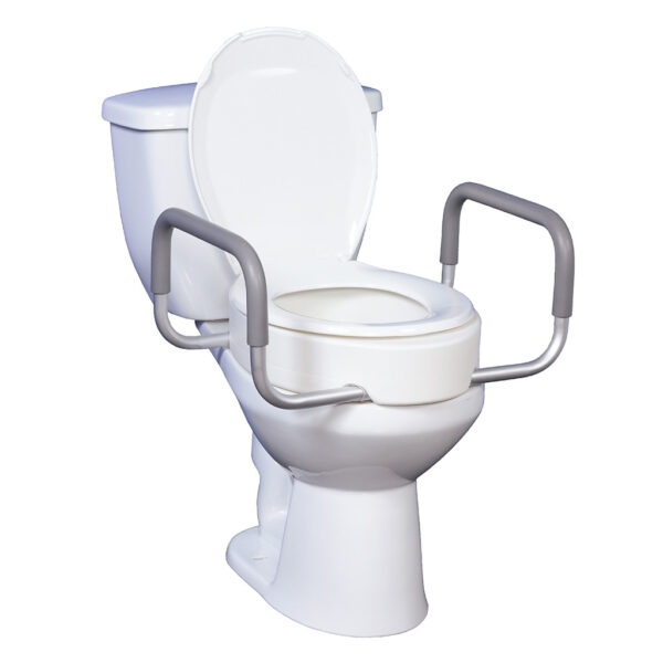 Premium Raised Toilet Seat with Removable Arms - Image 3