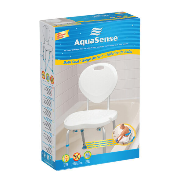 AquaSense Ergonomic Adjustable Bath Seat with Backrest - Image 3
