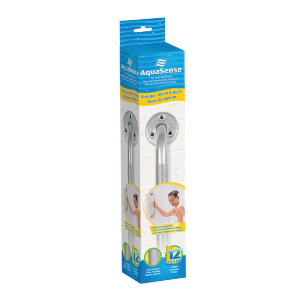 AquaSense Knurled Chrome Grab Bar - Image 2
