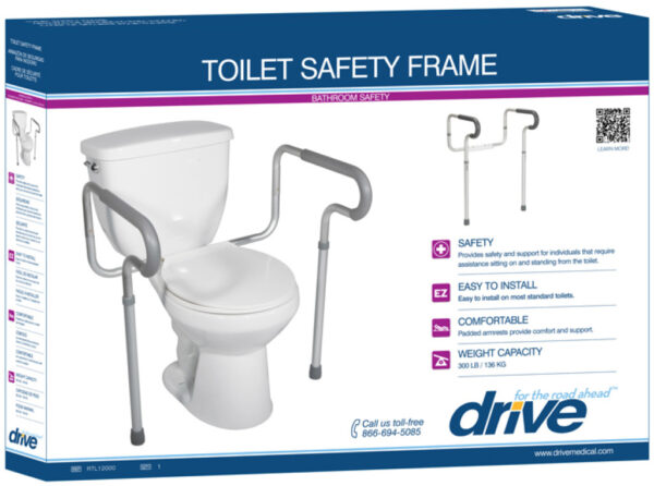 Toilet Safety Frame with Padded Arms - Image 4