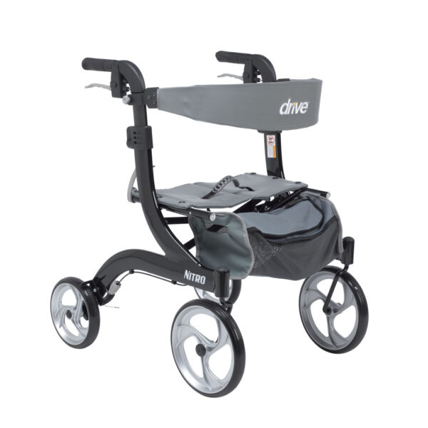 Nitro Aluminum Rollator, Tall Height, 10" Casters