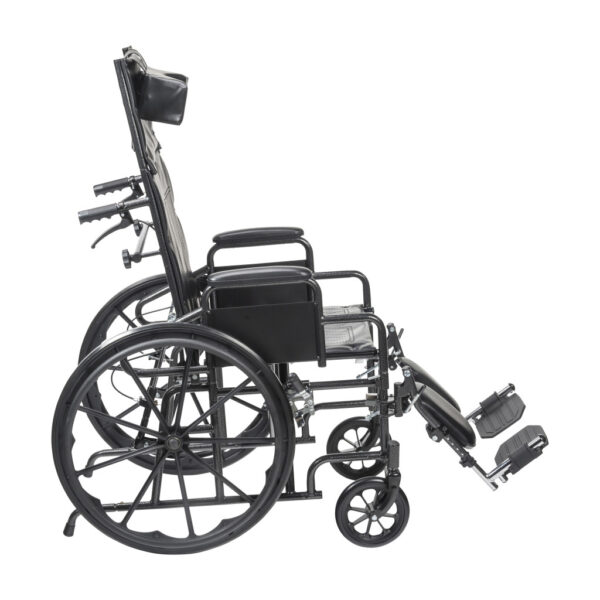 Silver Sport Recliner with Vinyl Upholstery - Image 7