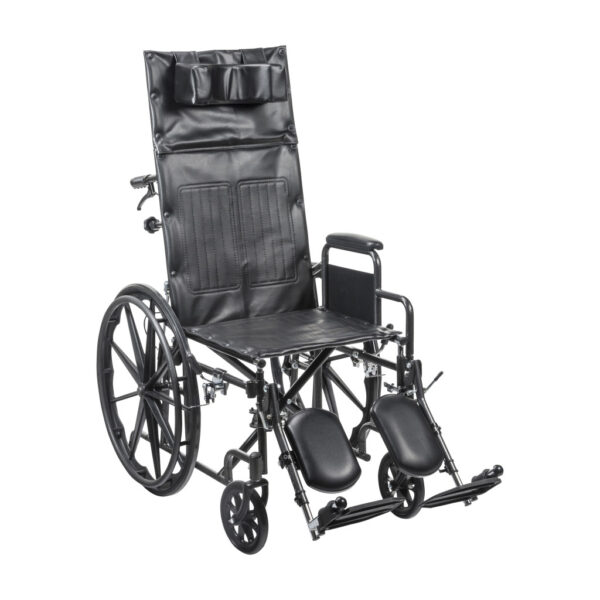 Silver Sport Recliner with Vinyl Upholstery - Image 4