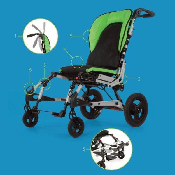 Sphynx Children's Static Tilt Wheelchair - Image 4