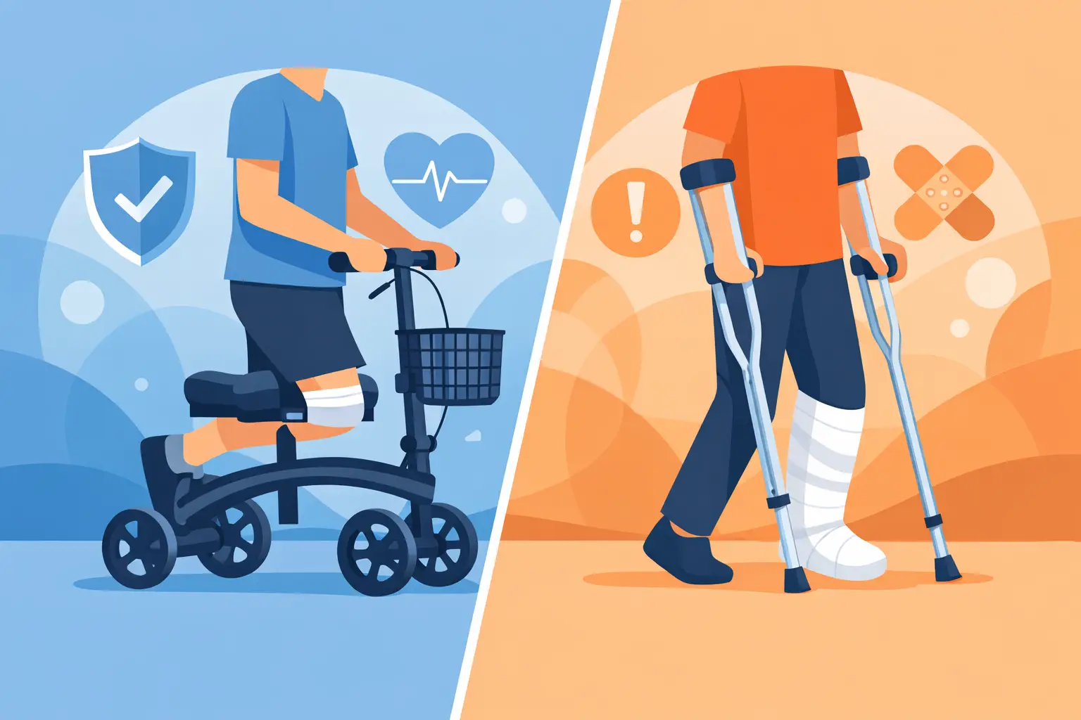 Knee Walker vs Crutches for Safer Recovery